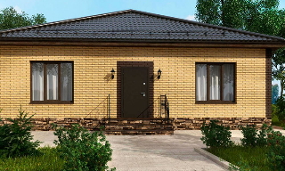 Проекты одноэтажных домов из кирпича | Строй-Мхл - Михайловка от 3596 рублей